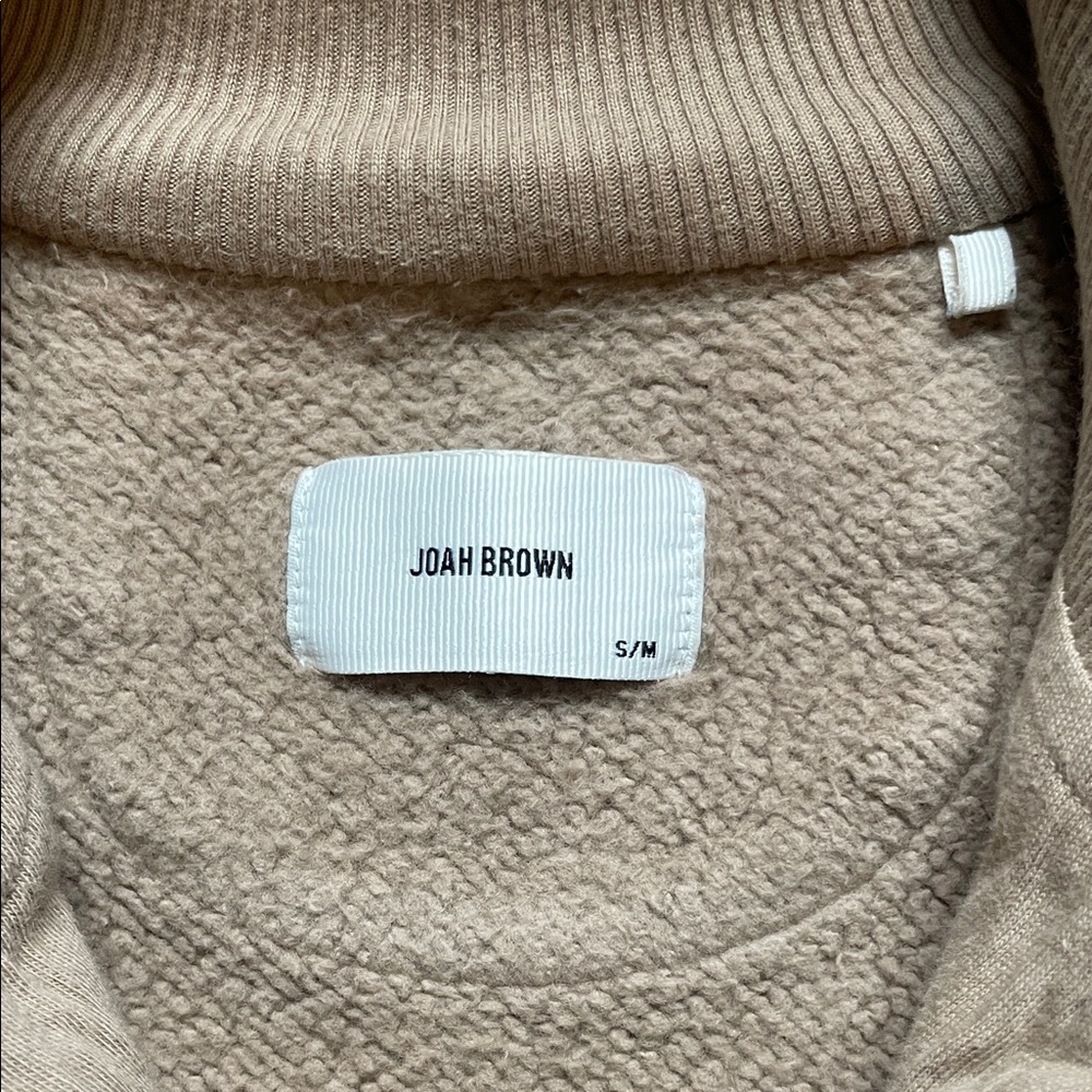 Joah Brown Tan Women's Quarter-Zip Sweater - Picture 3 of 6